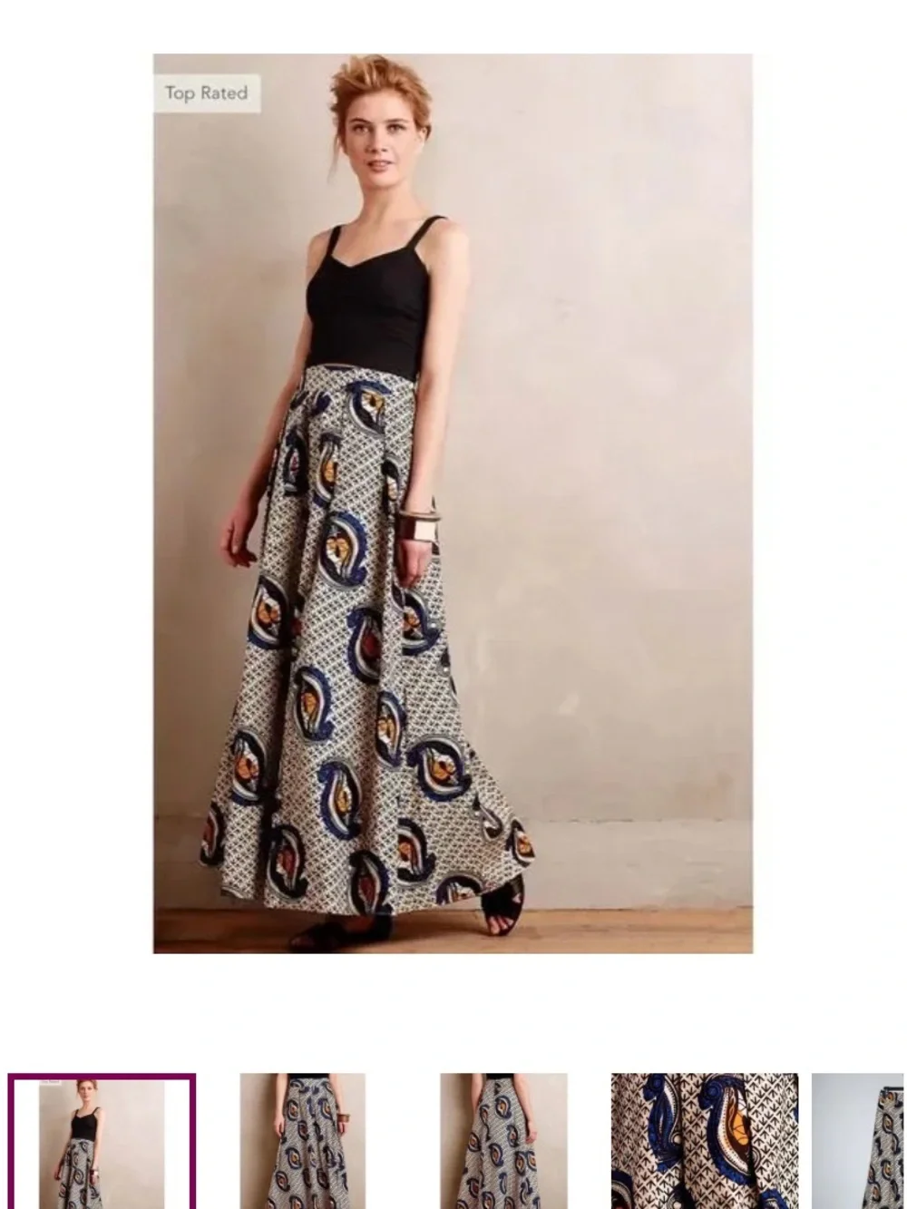 Anthropologie Mille Collin Maaike Maxi Skirt